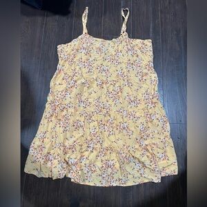 Old Navy Yellow Floral Midi Dress
